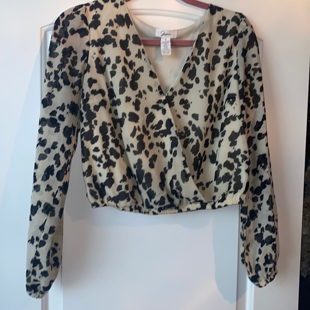 Cheetah print dressy top-small